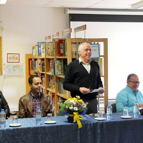 Encontro de jovens para “Conversas de Abril com Carlos Alberto Moniz”, na Escola EB 1, 2, 3 do Bo...