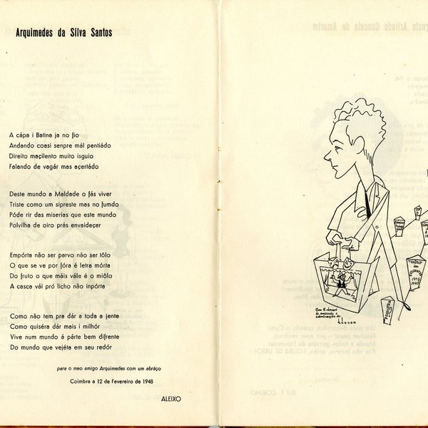 'Arquimedes da Silva Santos', por Aleixo, Coimbra, maio de 1948