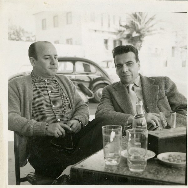 Carlos de Oliveira com Manuel da Fonseca, foto Camâra, 1959