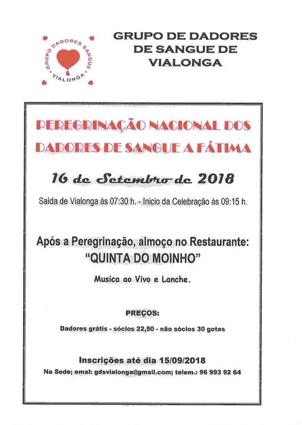 Peregrina o nacional dos dadores de sangue a f tima 1 600 839