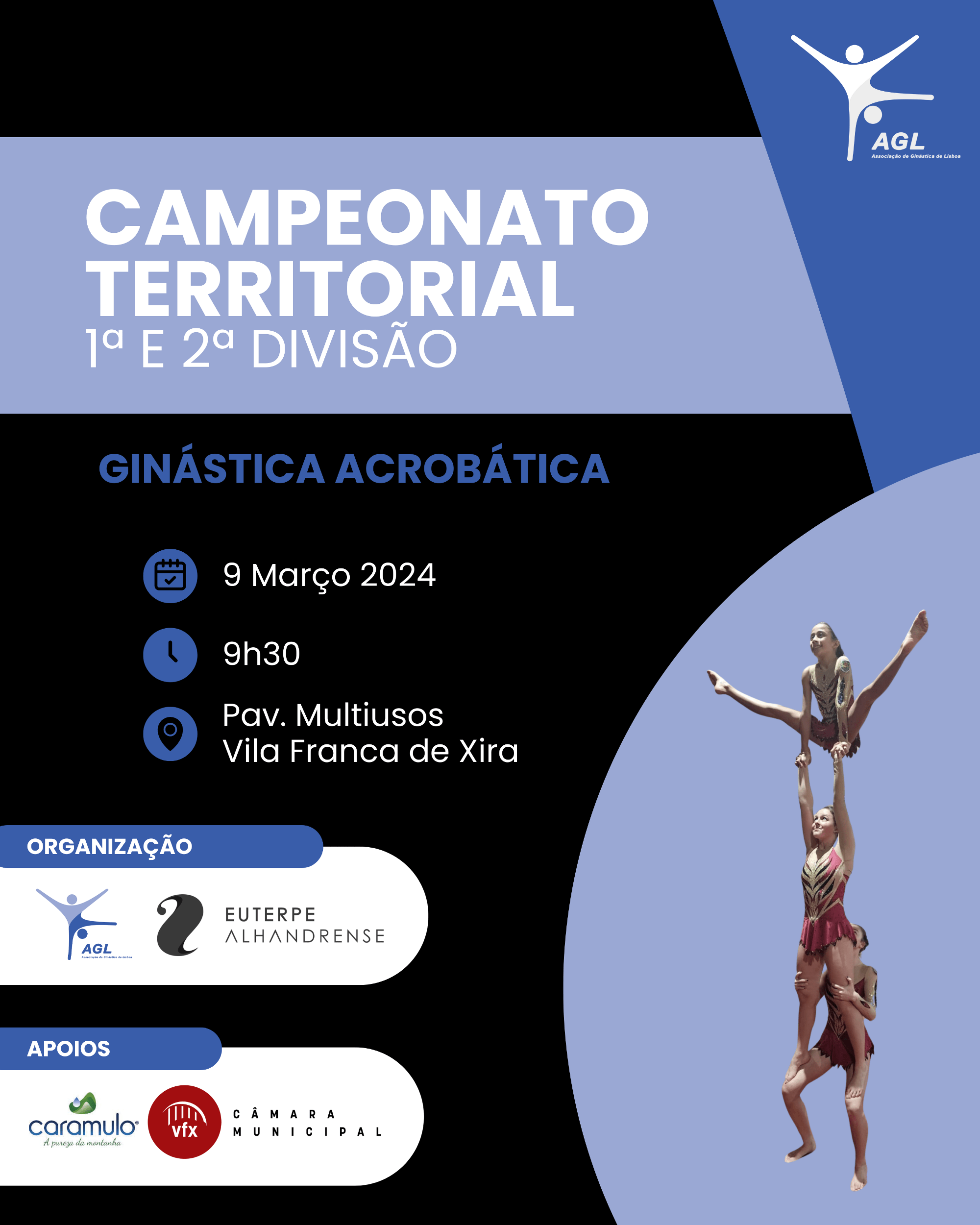 Município de Vila Franca de Xira acolhe o Campeonato Territorial de Ginástica Acrobática da 1.ª e...