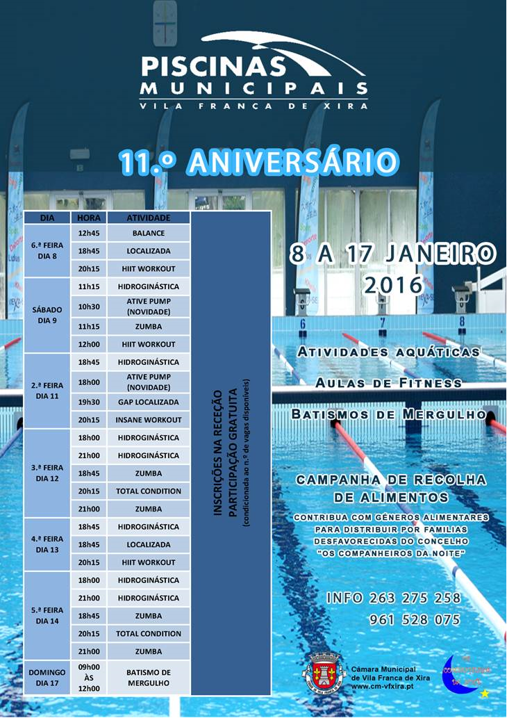 11.º Aniversário do Complexo de Piscinas de Vila Franca de Xira