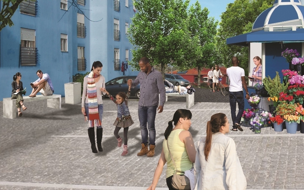 Reabilitação de espaços exteriores do Bairro do PER da Póvoa de Santa Iria assinalada com entrega...