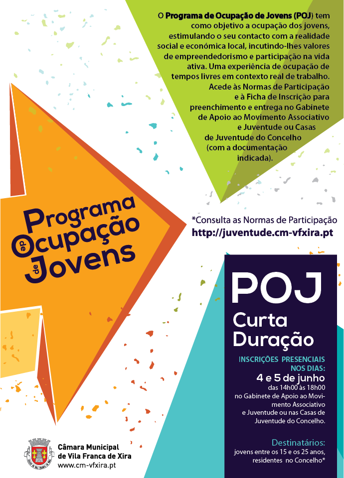 Estão abertas as inscrições para o Programa de Ocupação de Jovens de Curta Duração