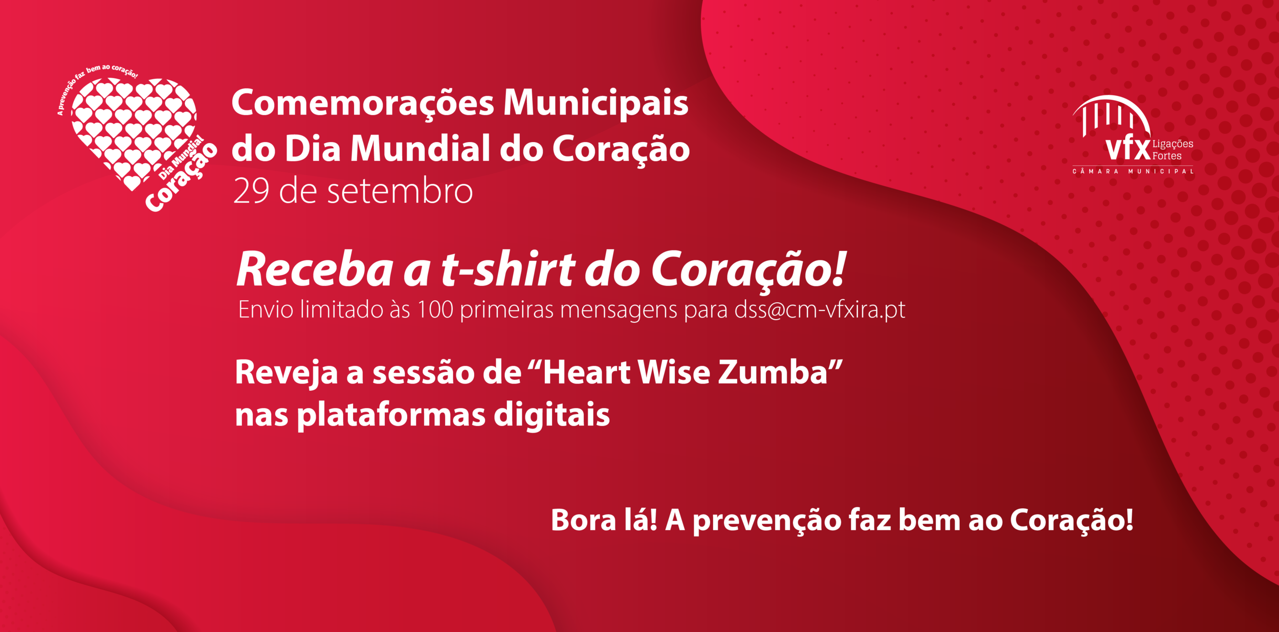 Comemorações Municipais do Dia Mundial do Coração – T-shirt do Coração para oferta