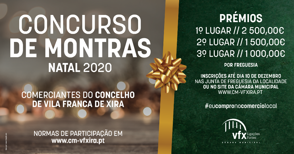 Concurso de Montras de Natal para todas as freguesias do Concelho