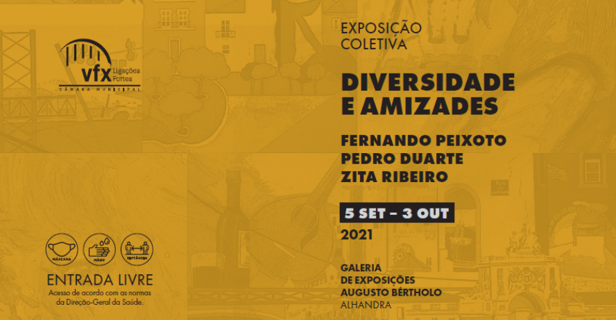 Exposição "Diversidades e Amizades" apresenta obras de Fernando Peixoto, Pedro Duarte e Zita Ribeiro