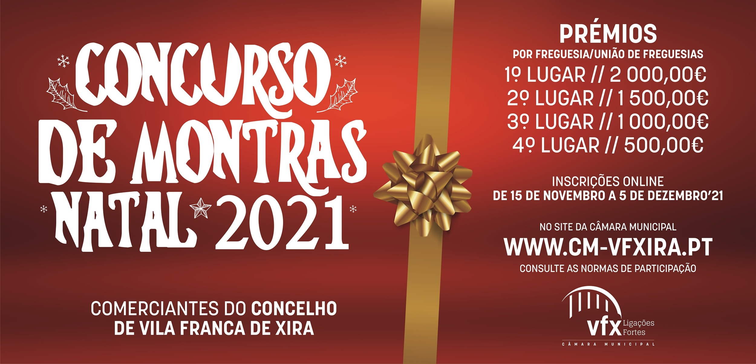 Inscrições terminam a 5 de dezembro! – Concurso de Montras de Natal