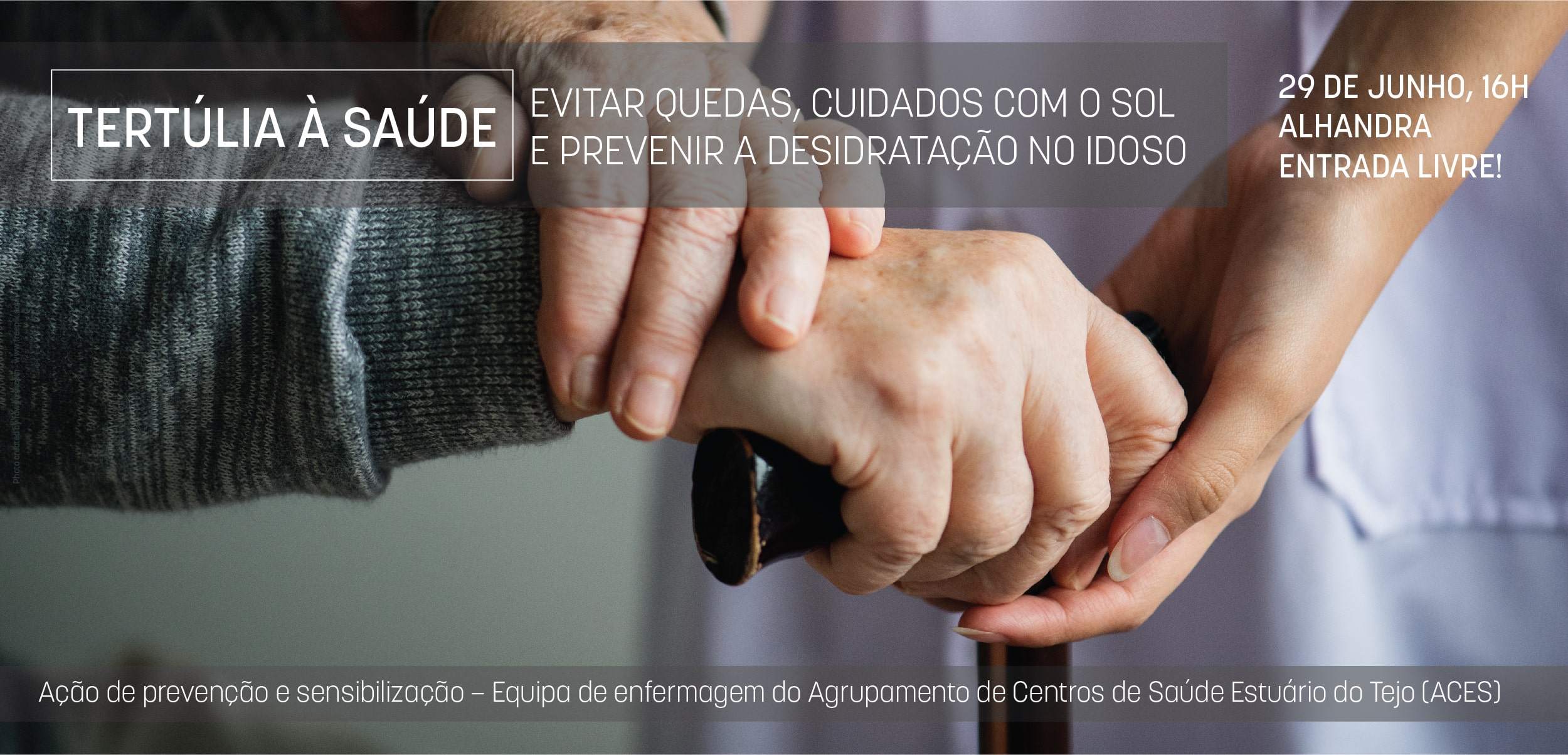 Tertúlia à Saúde – “Evitar quedas, cuidados com o sol e prevenir a desidratação no idoso”