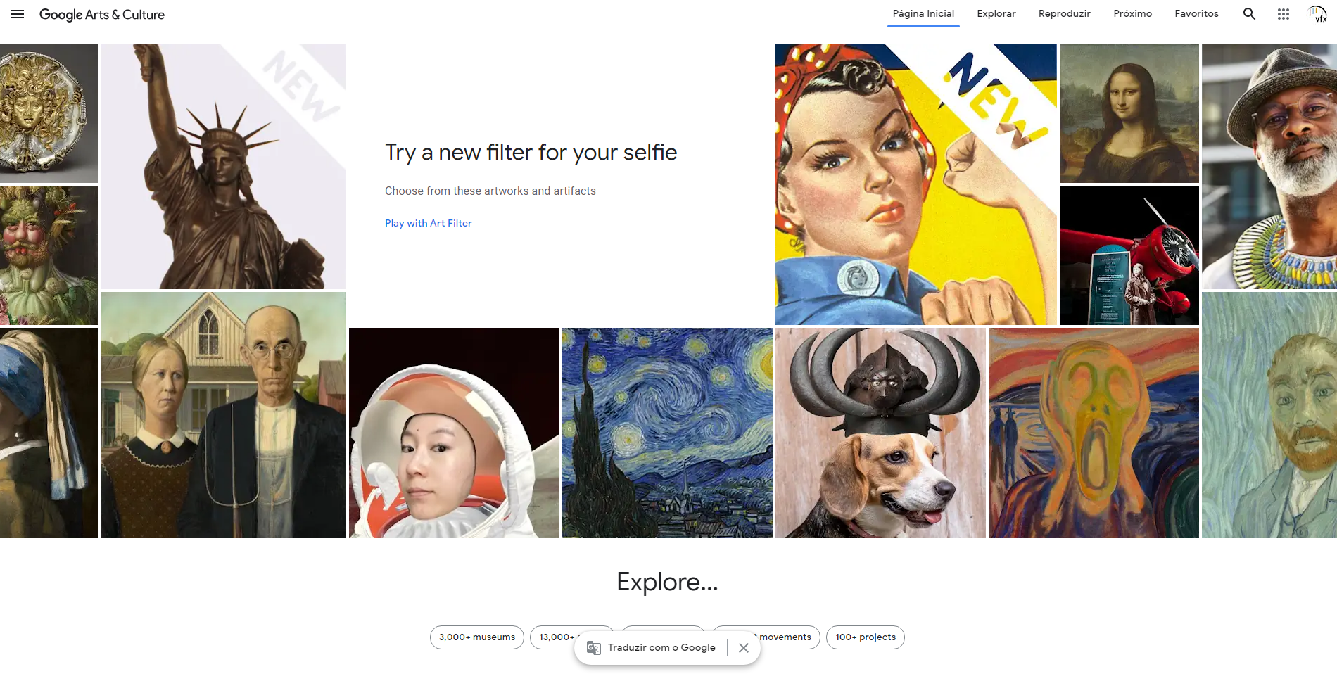 Visite Arquivos no Google Arts and Culture