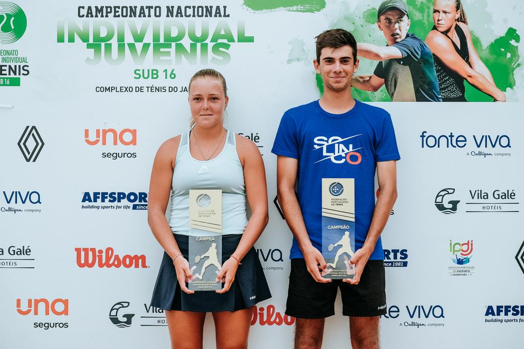 Angelina Voloshchuk e João Morgado são campeões nacionais de Ténis