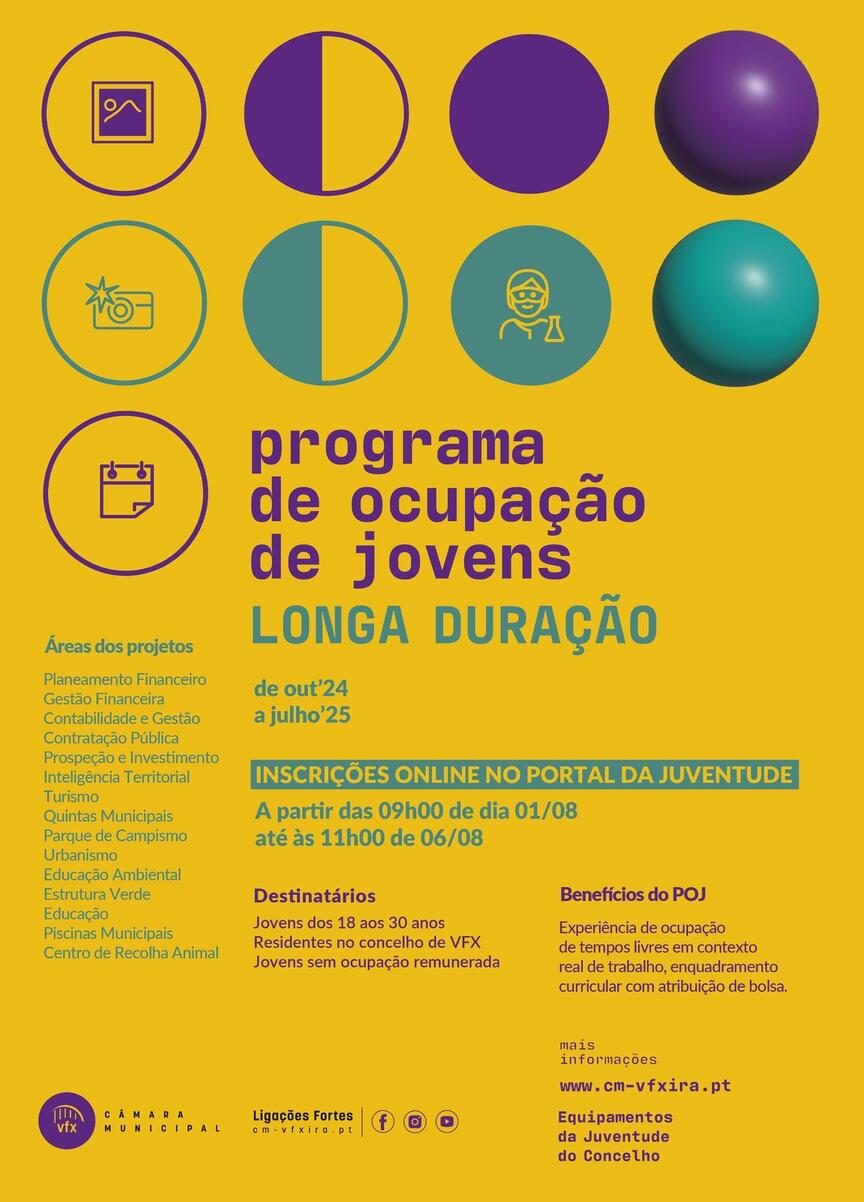 Inscrições no Programa de Ocupação de Jovens - Vertente de Longa Duração – 2024  
