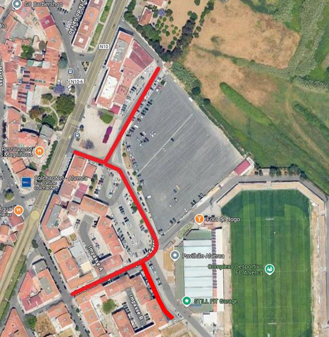 Condicionamento de trânsito para realização do jogo de futebol entre o FC Alverca e o Portimonens...