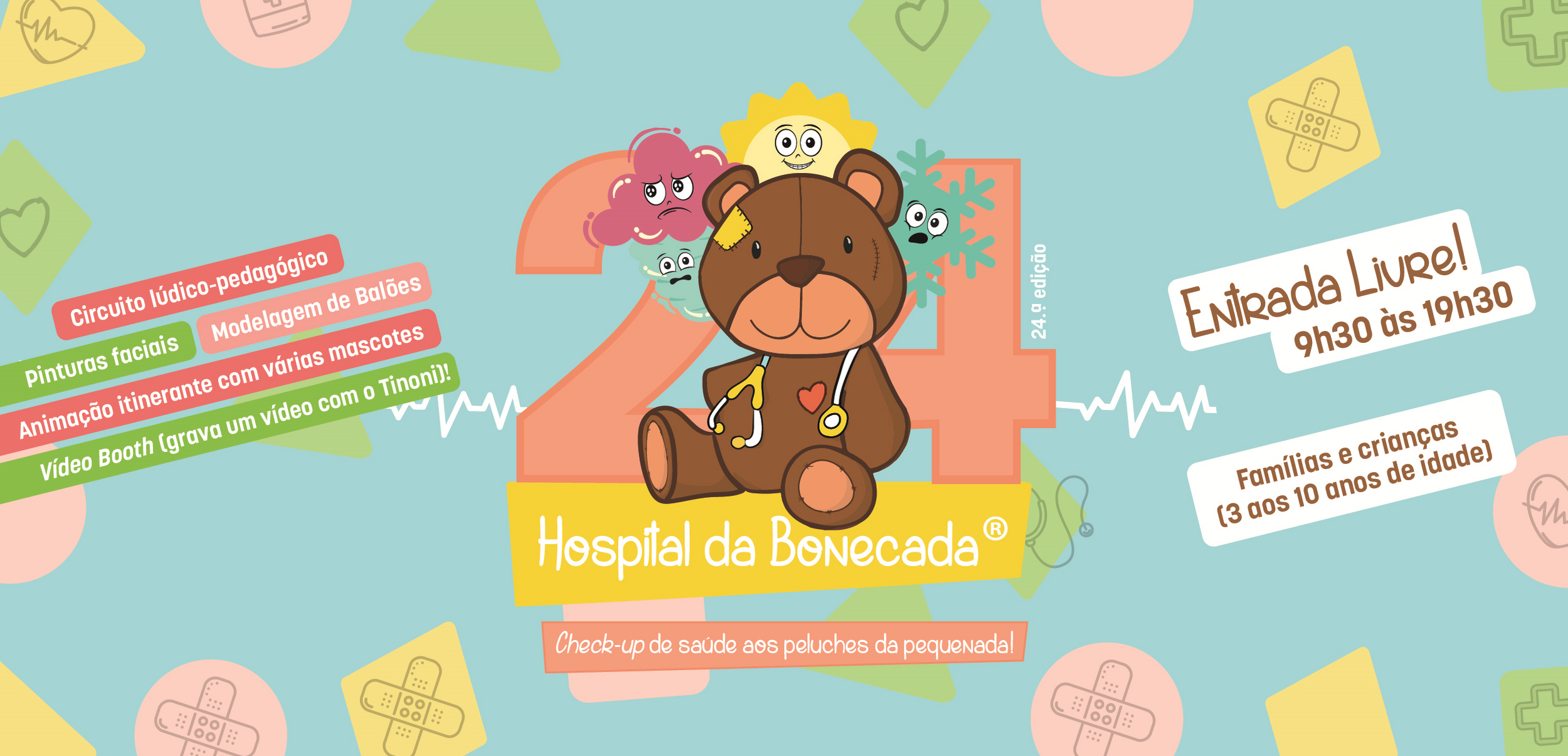Pavilhão Multiusos vai estar aberto para tratar da saúde aos peluches da pequenada
