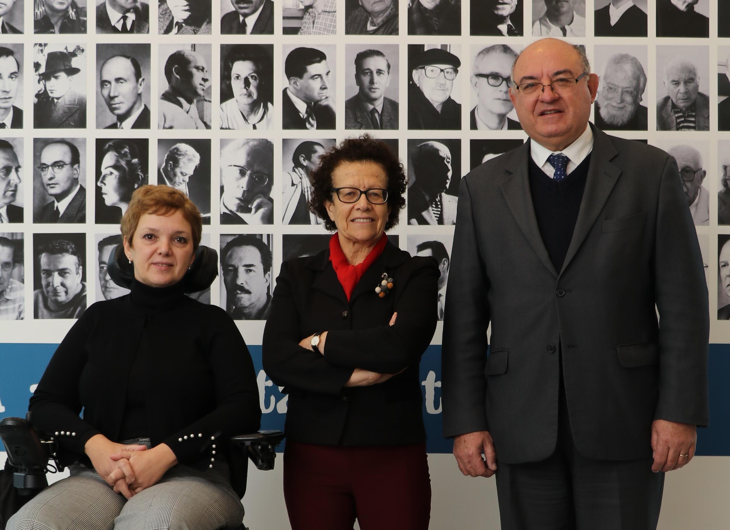 Raquel Henriques da Silva - Nova Diretora Cient&iacute;fica do MNR, com Alberto Mesquita - Presidente da CM VFX, e Manuela Ralha - Vereadora da Cultura